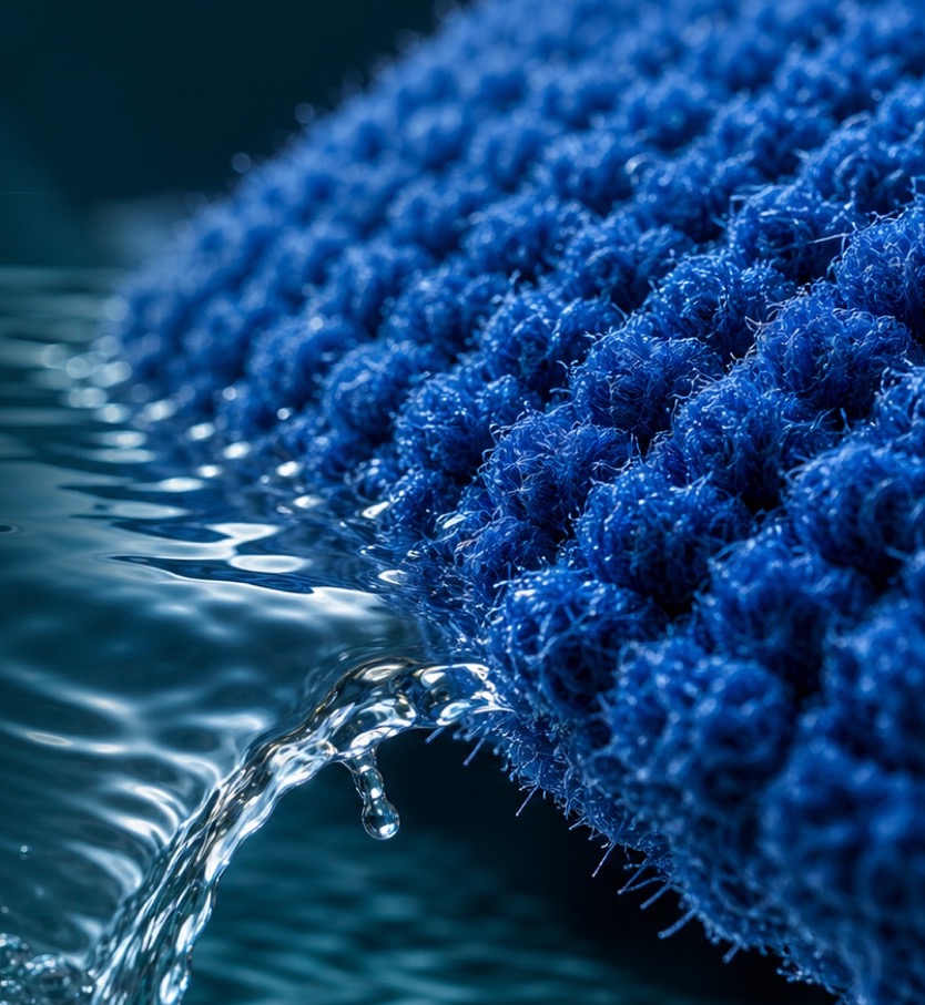 AQWA PILE CLOTH pile cloth filter media in clean water